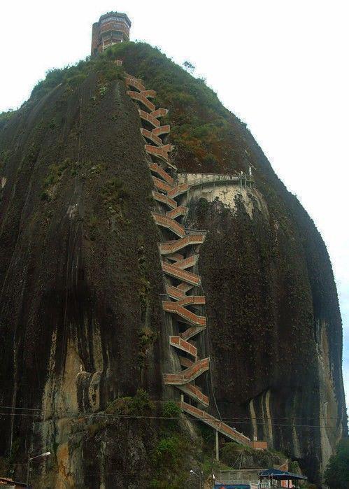 659 stairs to the top, The Guatape Rock in Colombia
