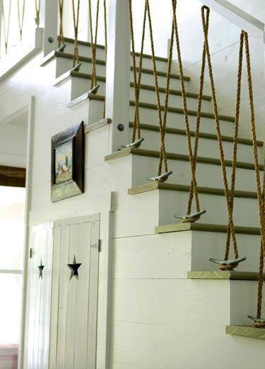 rope stair rail, tacky or cool...