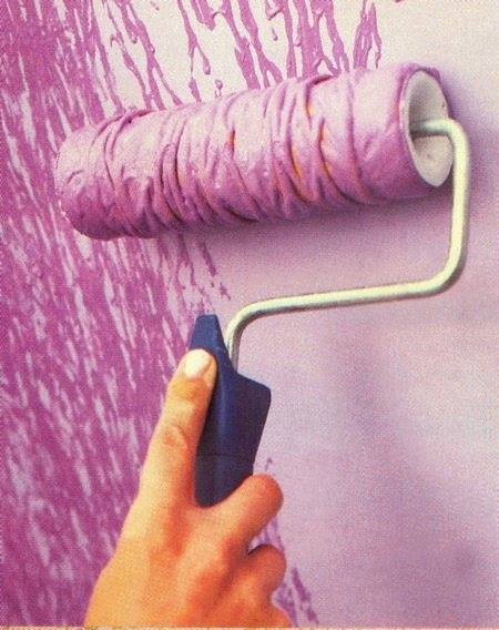 tie yarn around a paint roller for an awesome effec