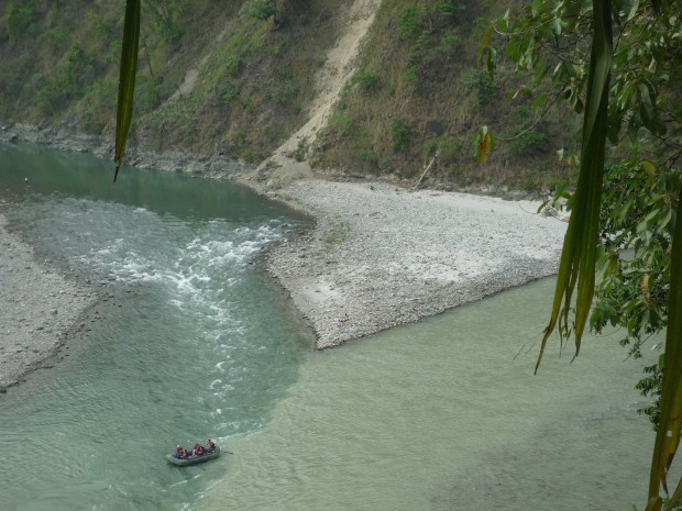 the confluence of the rivers Teesta and Rangit, India