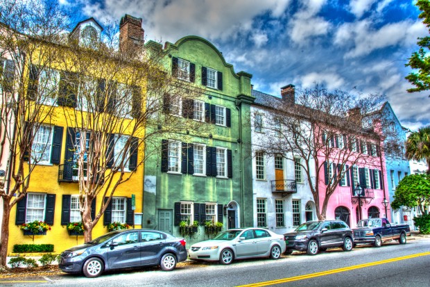 Rainbow Row, Charleston, South Carolina, USA