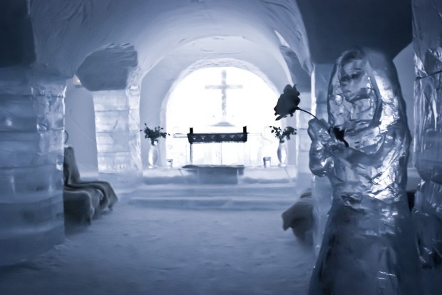 Chapel in the Ice Hotel Sorrisniva, Alta, Norway