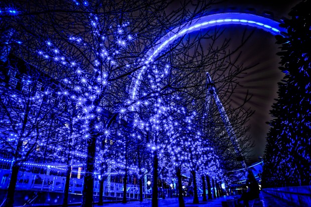 London Eye Christmas Winter Blues