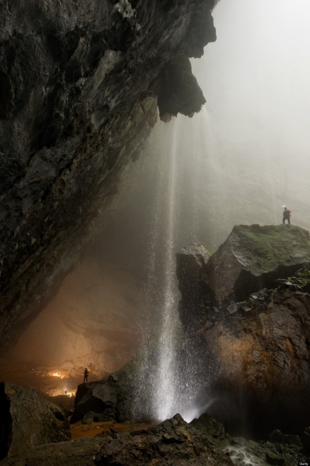 A waterfall in Hang Son Doong.