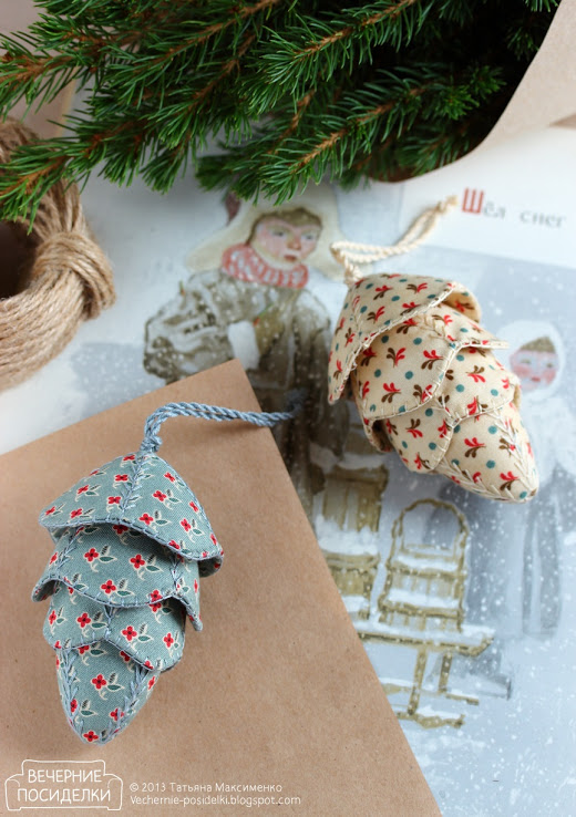 pine-cone-fin10 15 DIY Christmas Ornaments Made by Grandma Fabric