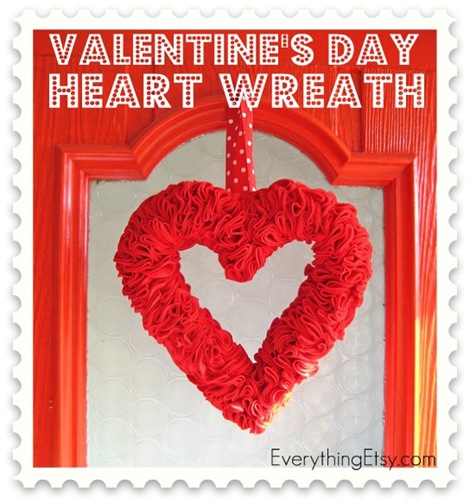 Cool-Valentine’s-Day-Felt-Heart-Wreath 11 DIY Ideas For Valentine's Day