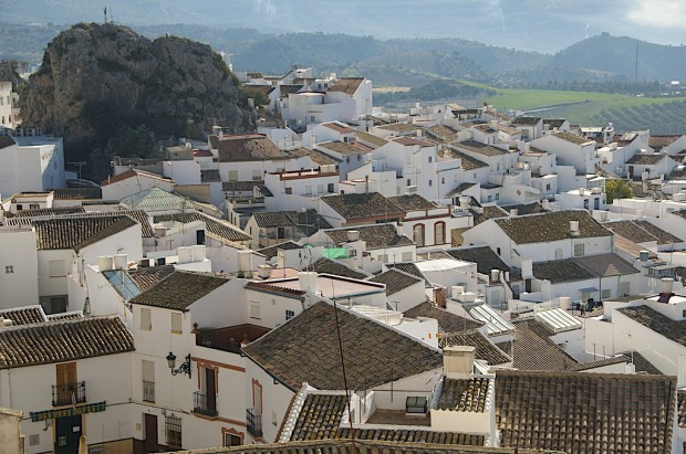 Beautiful white village Olvera in Spain