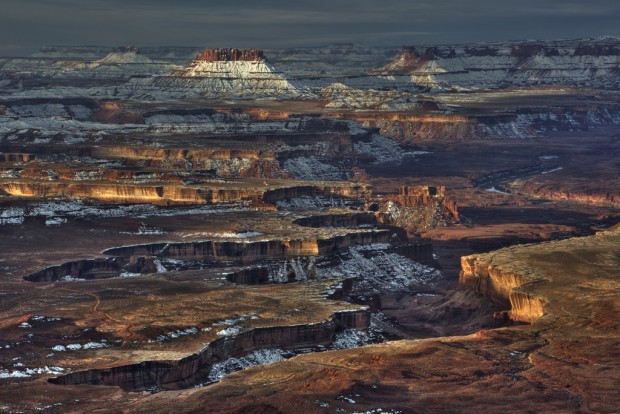 Weird Lakes Amid Desert in Canyonlands National Park in Utah