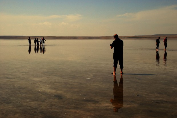 Colorful Lake in Turkey - Red in Summer, Blue in Winter Colorful Lake in Turkey - Red in Summer, Blue in Winter