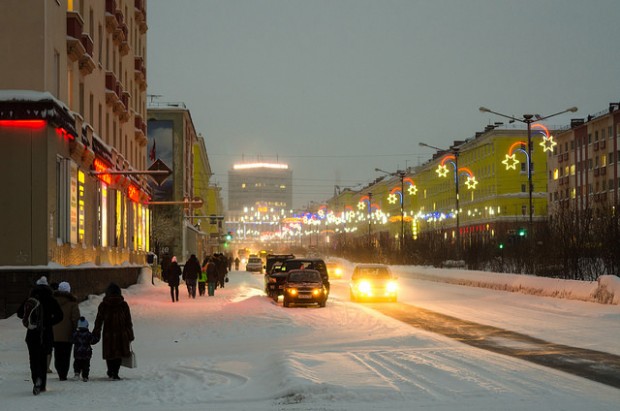 Norilsk –City Where The Temperature Reaches Less Then 55 Degrees Celsius Norilsk –City Where The Temperature Reaches Less Then 55 Degrees Celsius