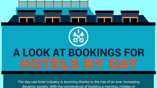 A Year of Day Room Bookings with Hotels by Day A Year of Day Room Bookings with Hotels by Day