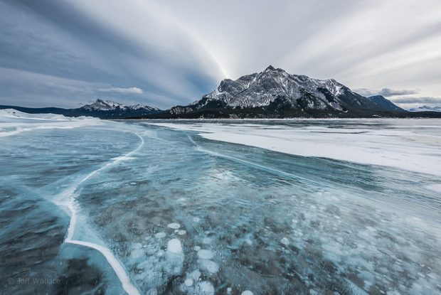 Frozen Bubbles Under The Surface Of Lake Abraham Frozen Bubbles Under The Surface Of Lake Abraham