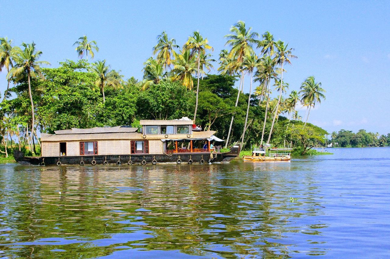 Travelling in Kerala Backwaters, India