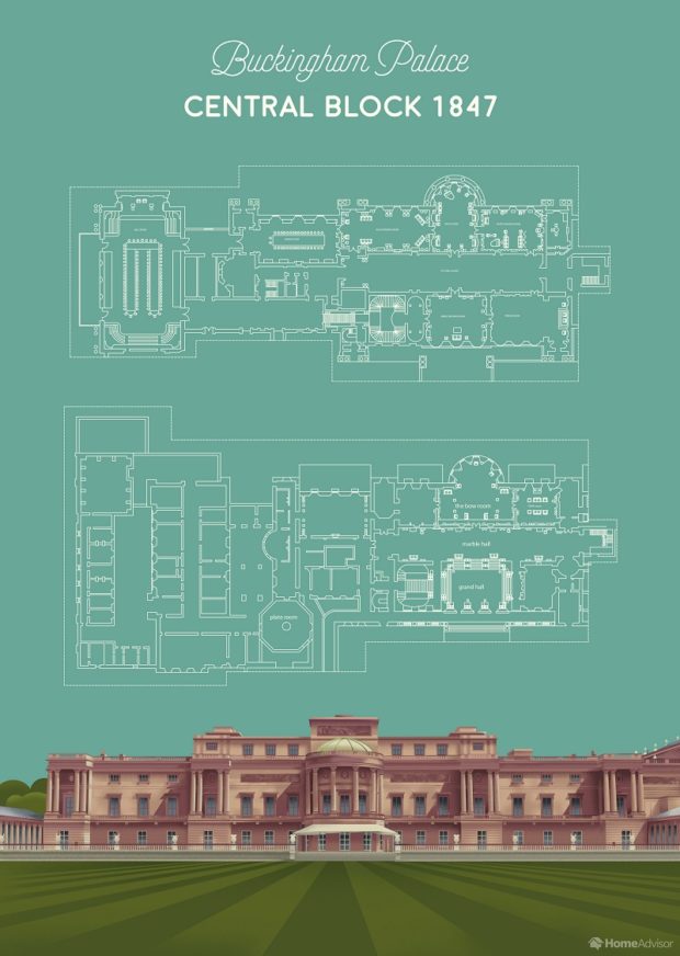 Buckingham Palace - Floor Plans of a Royal Home